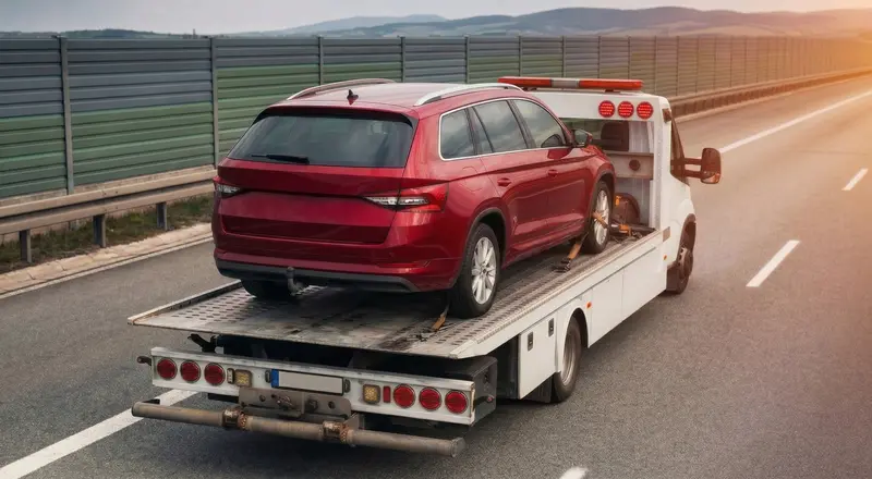 Guincho para carros em Sinop – carro sendo carregado em plataforma